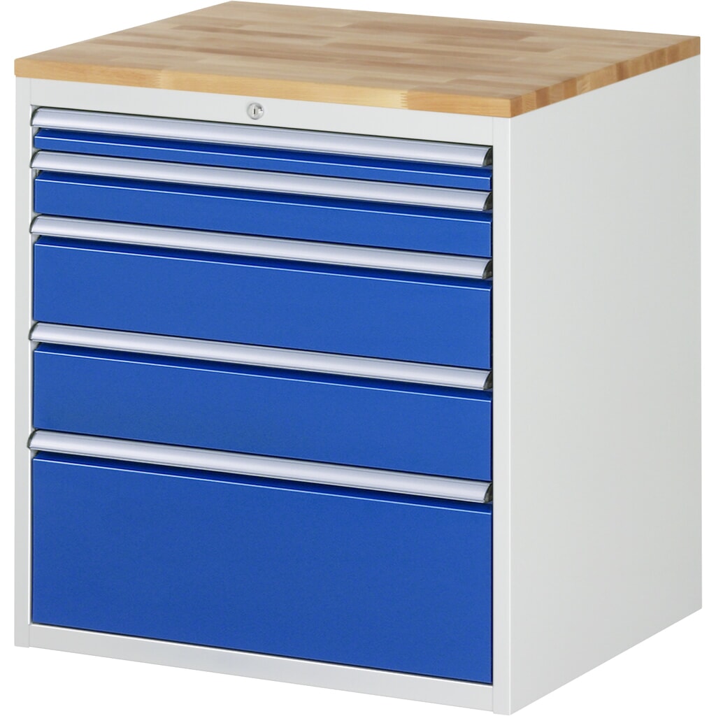 RAU ladekast serie 7000, h x b x d 825 x 770 x 650 mm, met 5 lades maat XL, beuken blad Product afbeelding: RAU ladekast serie 7000, h x b x d 825 x 770 x 650 mm, met 5 lades maat XL, beuken blad