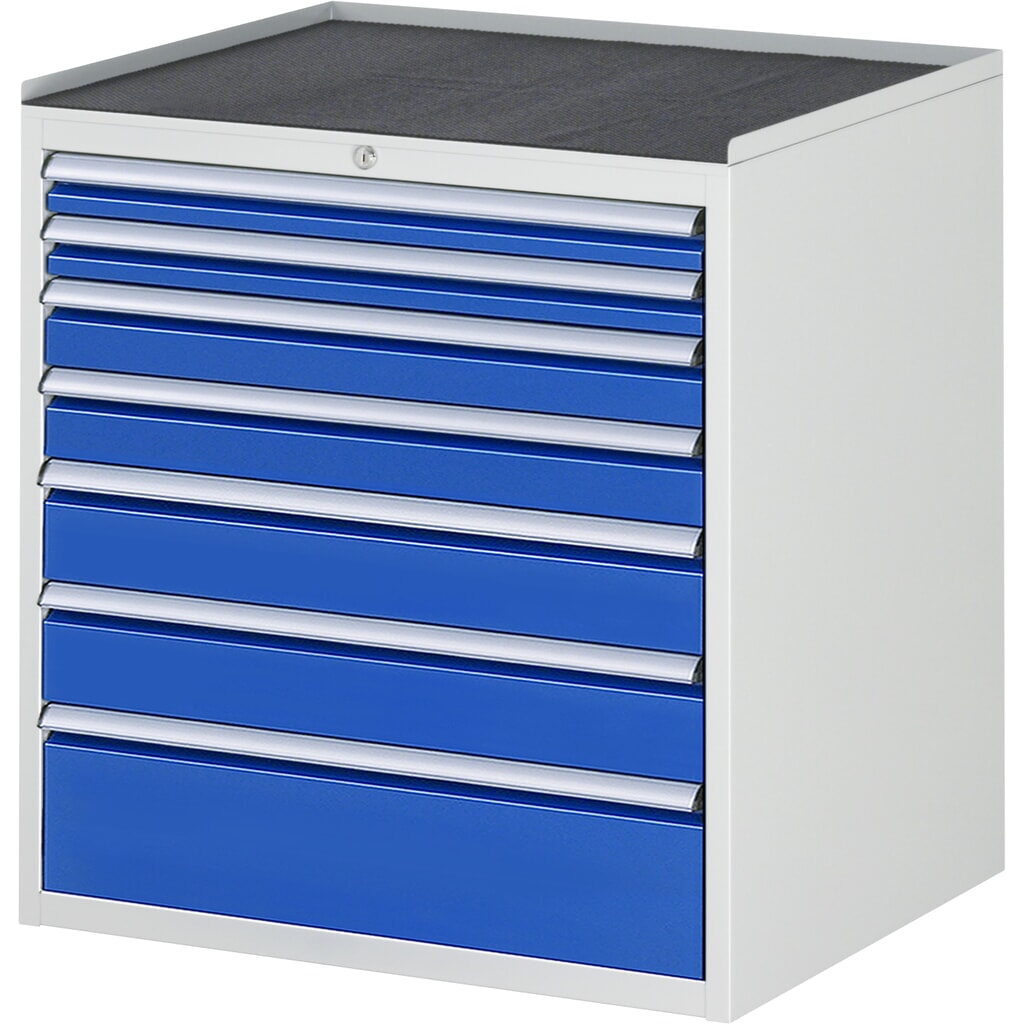 RAU ladekast serie 7000, h x b x d 825 x 770 x 650 mm, met 7 lades maat XL, metalen blad Product afbeelding: RAU ladekast serie 7000, h x b x d 825 x 770 x 650 mm, met 7 lades maat XL, metalen blad