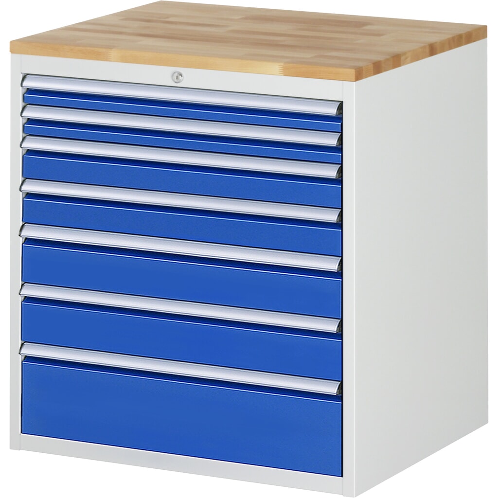 RAU ladekast serie 7000, h x b x d 825 x 770 x 650 mm, met 7 lades maat XL, beuken blad Product afbeelding: RAU ladekast serie 7000, h x b x d 825 x 770 x 650 mm, met 7 lades maat XL, beuken blad