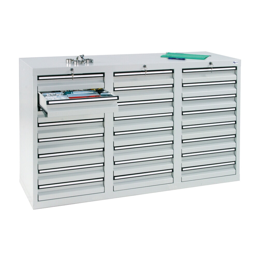 Product afbeelding: Ladenkast stumpf®, laden 24x100 mm, hxbxd 900 x 1.500 x 500 mm, lichtgrijs