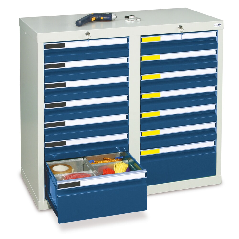 Product afbeelding: Ladenkast stumpf® Premium, laden 8x100 mm, hxbxd 900 x 500 x 500 mm, lichtgrijs