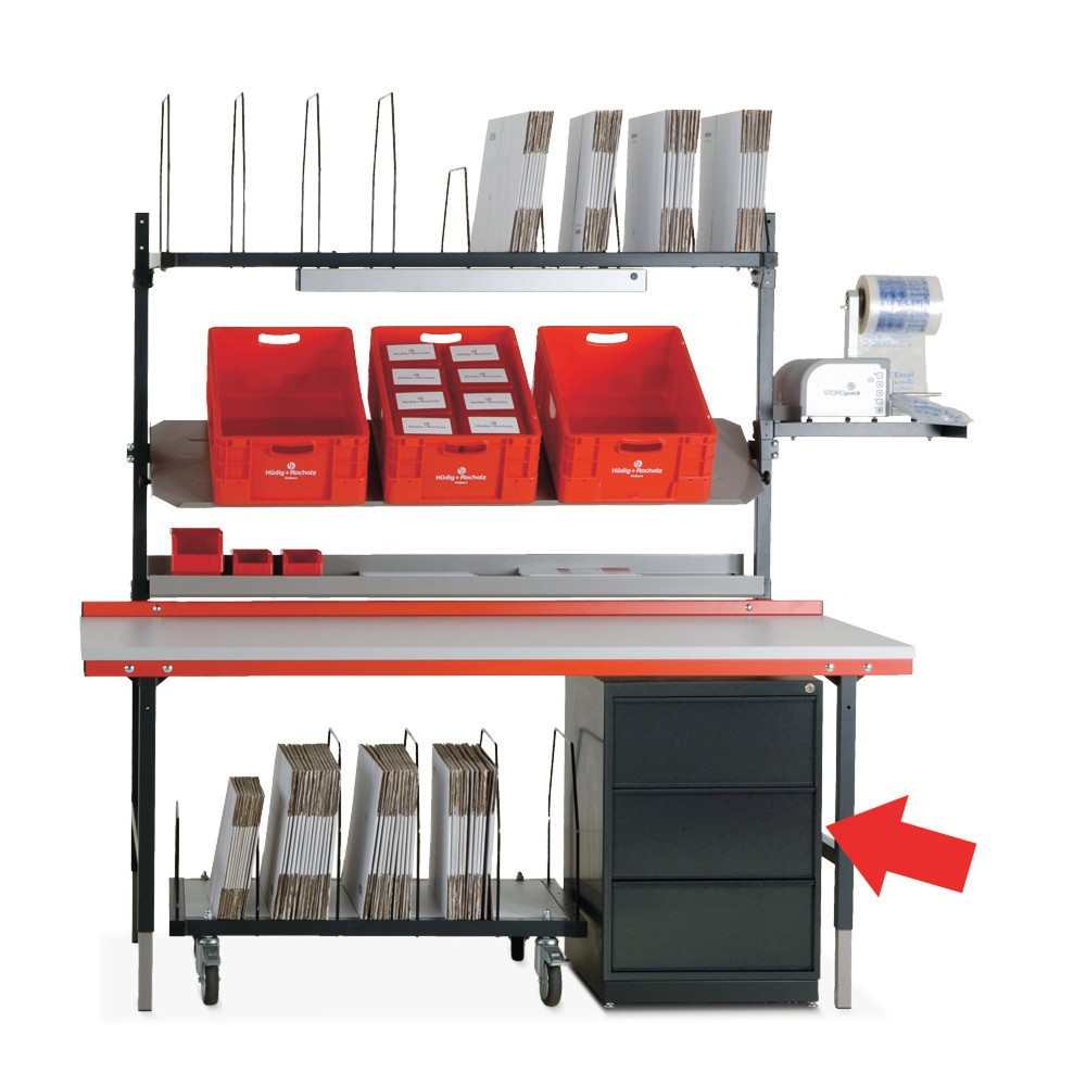 Product afbeelding: Ladekast voor Rocholz paktafelsysteem, 3 lades