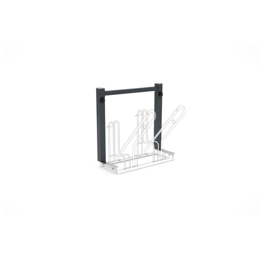 Product afbeelding: Laadmodule voor fietsenrek wsm®, 1-zijdige wielinzet, breedte 1.100 mm, 2 plaatsen