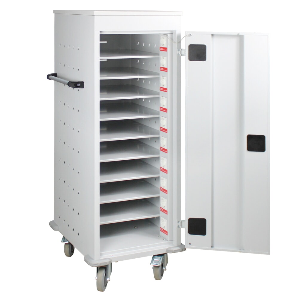 Productafbeelding nr. 2: Laptop-/tablet-lockerwagen, h x b d 1.250 x 530 x 500 mm, 10 vakken incl. voeding