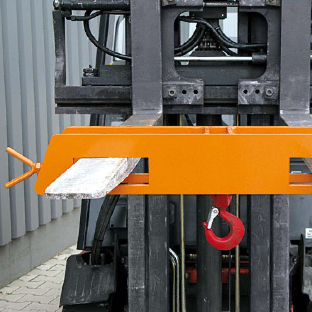 Productafbeelding nr. 2: Lasthaak Eichinger® heftruck opzetstuk over twee vorken, 2.500 kg, zuiver oranje