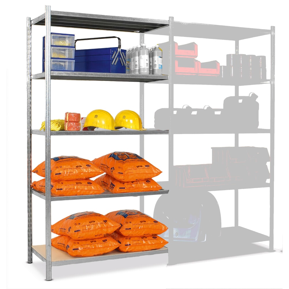 Product afbeelding: Legbordrek ManOrga, AE, met spaanplaten, vaklast 221 kg, verzinkt, hxbxd 2.000 x 1.000 x 300 mm
