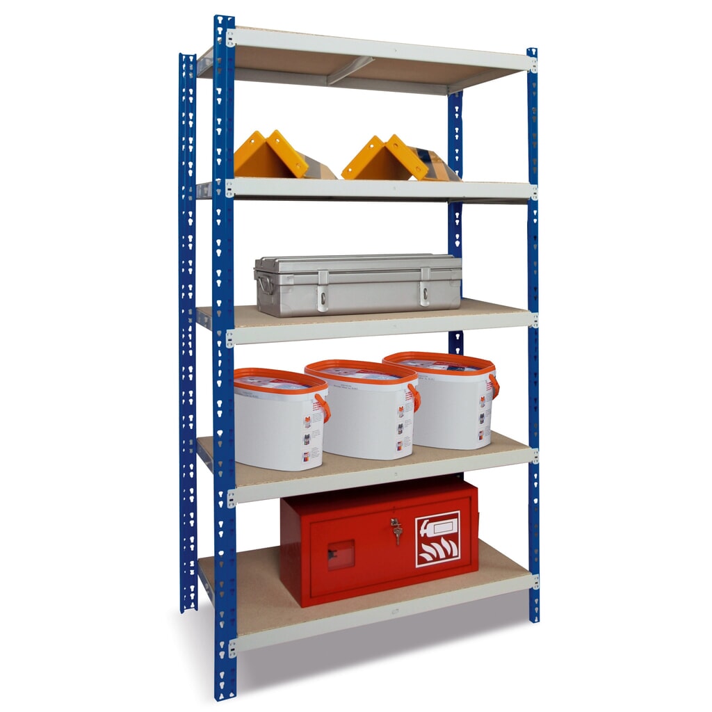 Product afbeelding: Legbordrek META, gentiaanblauw, vaklast 300 kg, hxbxd 1.800 x 1.000 x 600 mm