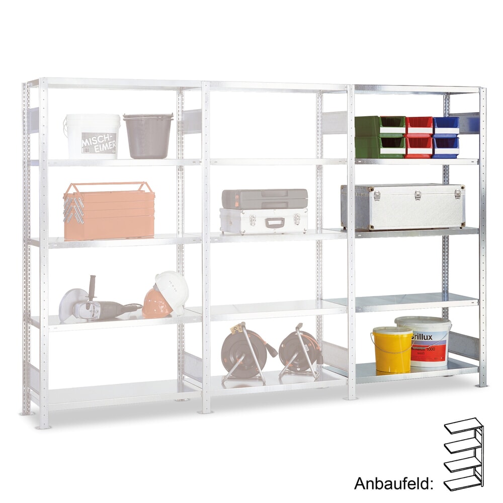 Product afbeelding: Aanbouwelement voor compleet pakket legbordrek SCHULTE, vaklast 100 kg, hxbxd 2.000 x 1.000 x 400 mm