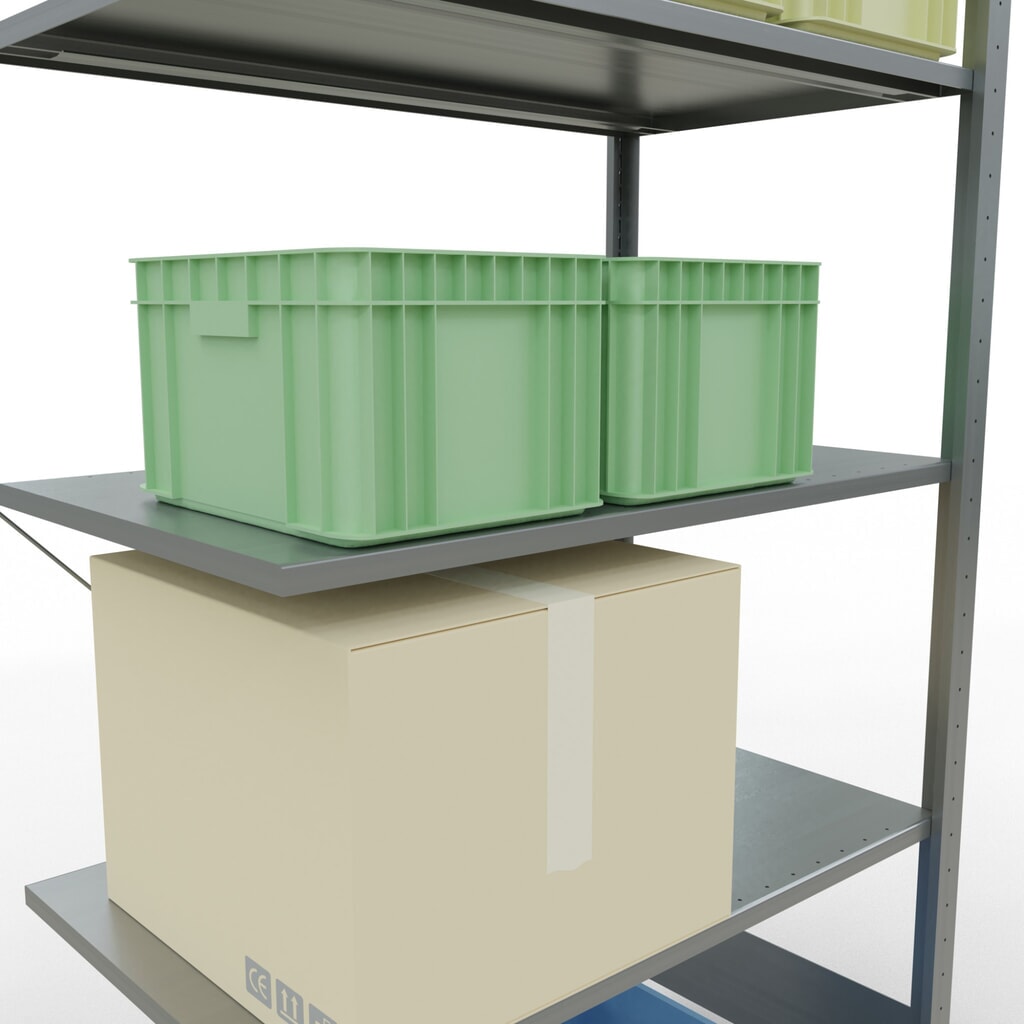 Productafbeelding nr. 4: LLegbordrek inhangsysteem, AV, VL 150 kg, verzinkt, hxbxd 2.000 x 1.000 x 600 mm