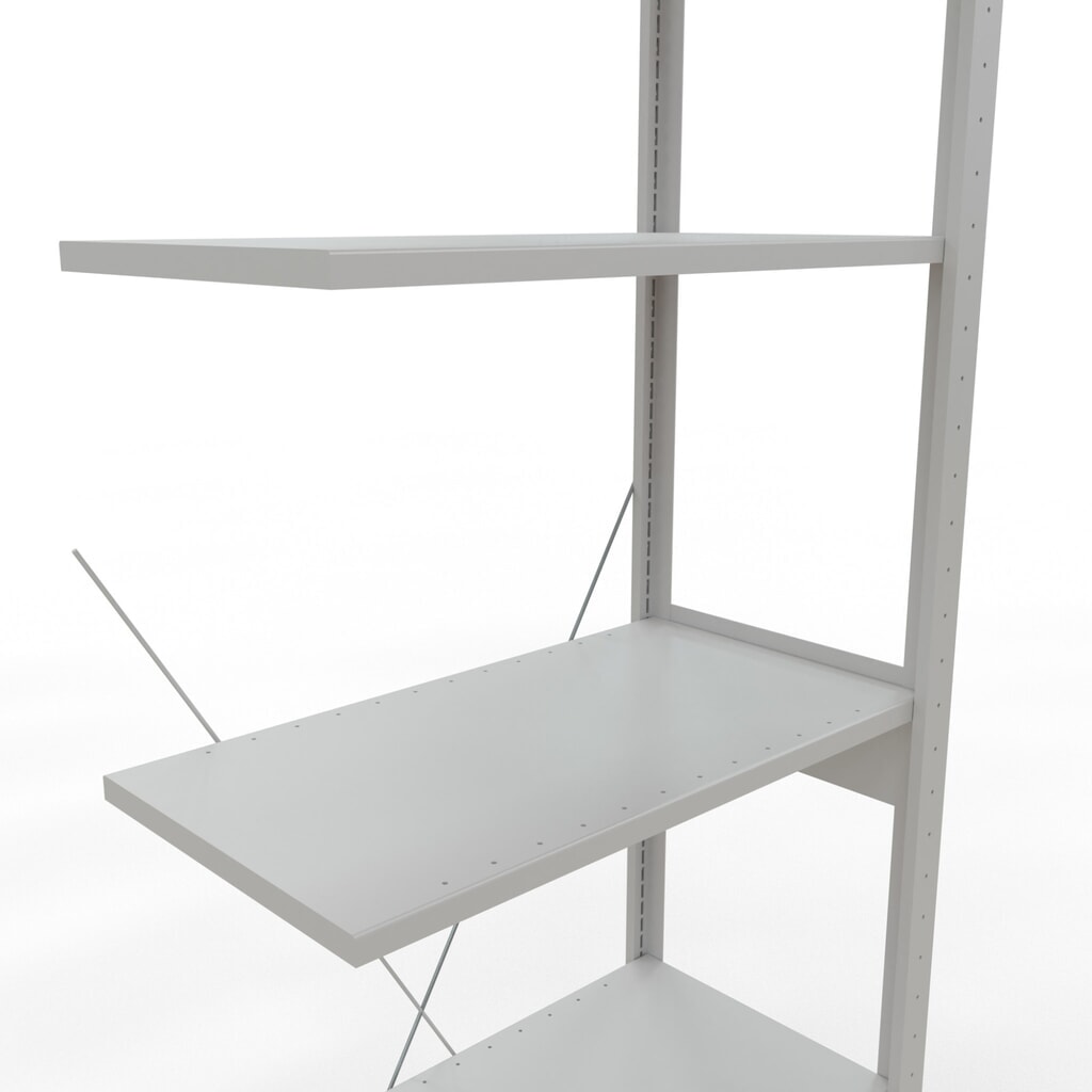 Legbordrek SCHULTE, aanbouwelement, schapbelasting 150 kg, lichtgrijs, h x b x d 2.500 x 750 x 400 mm Productafbeelding nr. 5: Legbordrek SCHULTE, aanbouwelement, schapbelasting 150 kg, lichtgrijs, h x b x d 2.500 x 750 x 400 mm