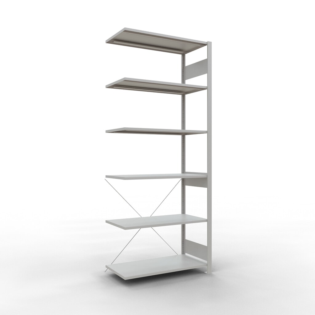 Product afbeelding: Legbordrek SCHULTE, AE, VL 150 kg, lichtgrijs, hxbxd 2.500 x 1.000 x 500 mm