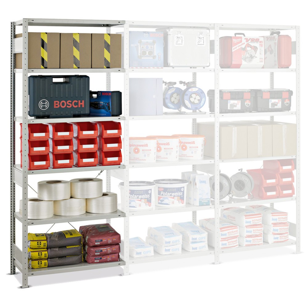 Product afbeelding: Legbordrek SCHULTE, AE, VL 150 kg, lichtgrijs, hxbxd 2.000 x 1.000 x 500 mm