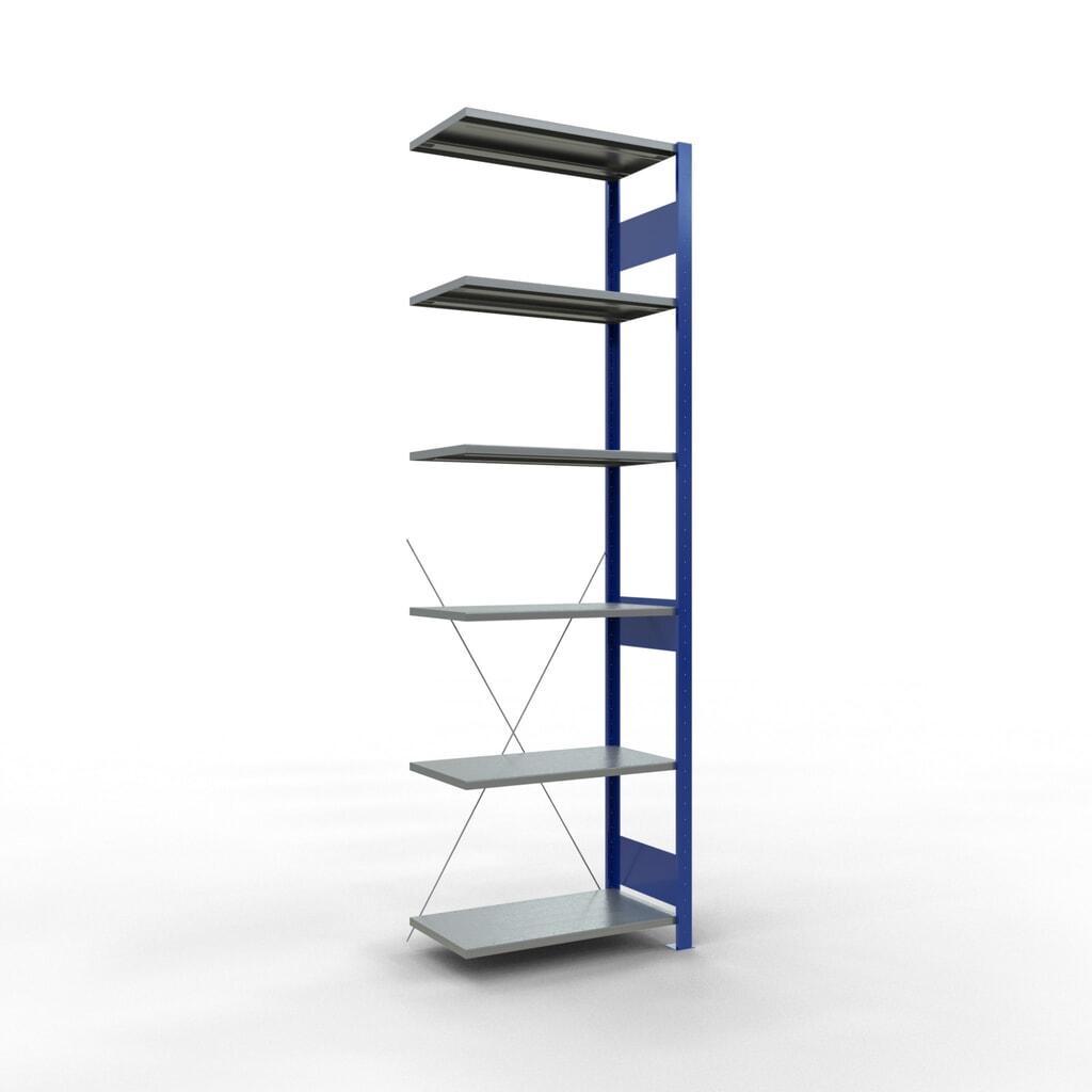 Product afbeelding: Legbordrek SCHULTE, AV, gentiaanblauw/verzinkt, VL 150 kg, hxbxd 2.500 x 750 x 400 mm