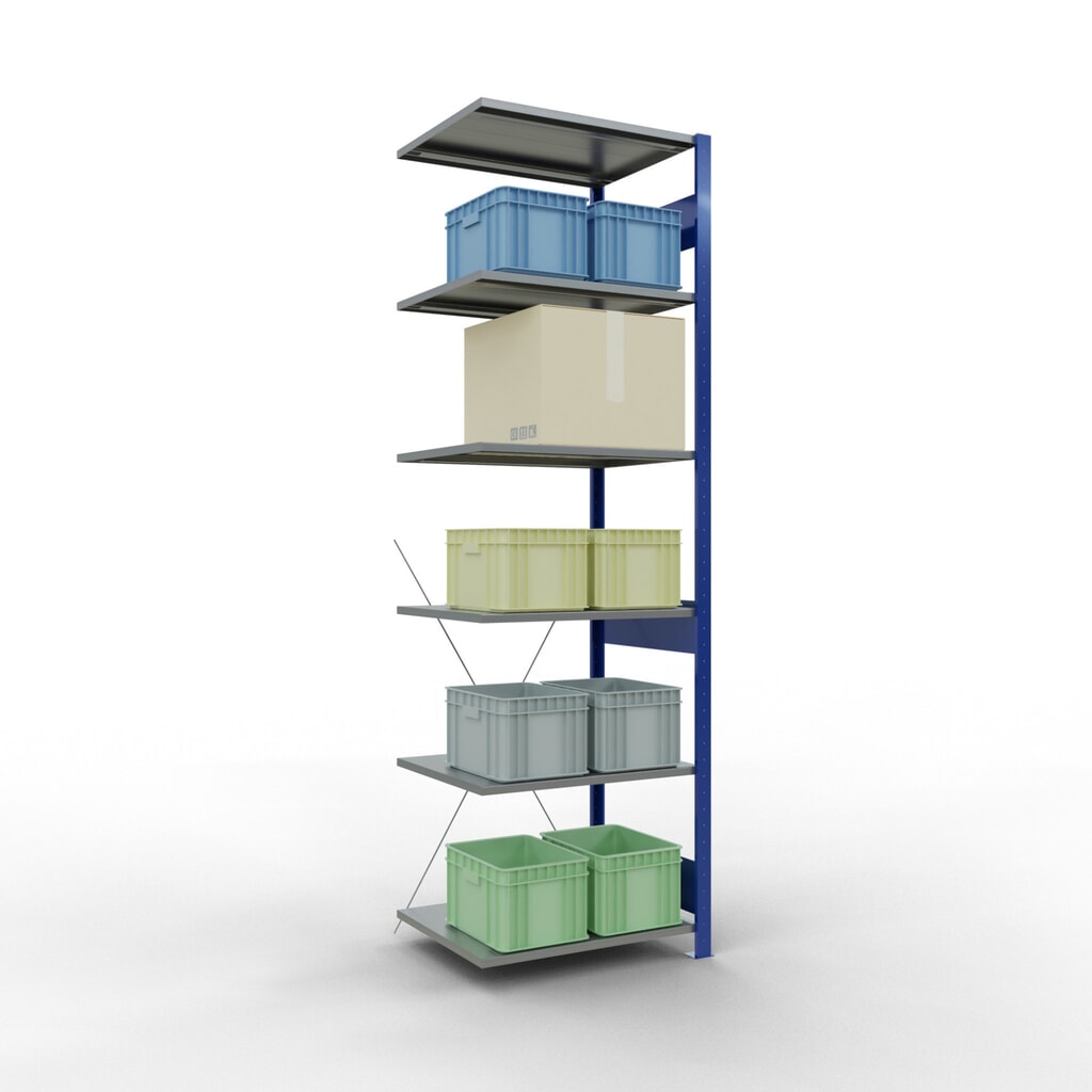 Productafbeelding nr. 3: Legbordrek SCHULTE, AV, gentiaanblauw/verzinkt, VL 150 kg, hxbxd 2.500 x 750 x 600 mm