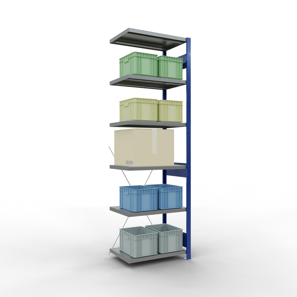 Productafbeelding nr. 3: Legbordrek SCHULTE, AV, gentiaanblauw/verzinkt, VL 250 kg, hxbxd 2.500 x 750 x 500 mm