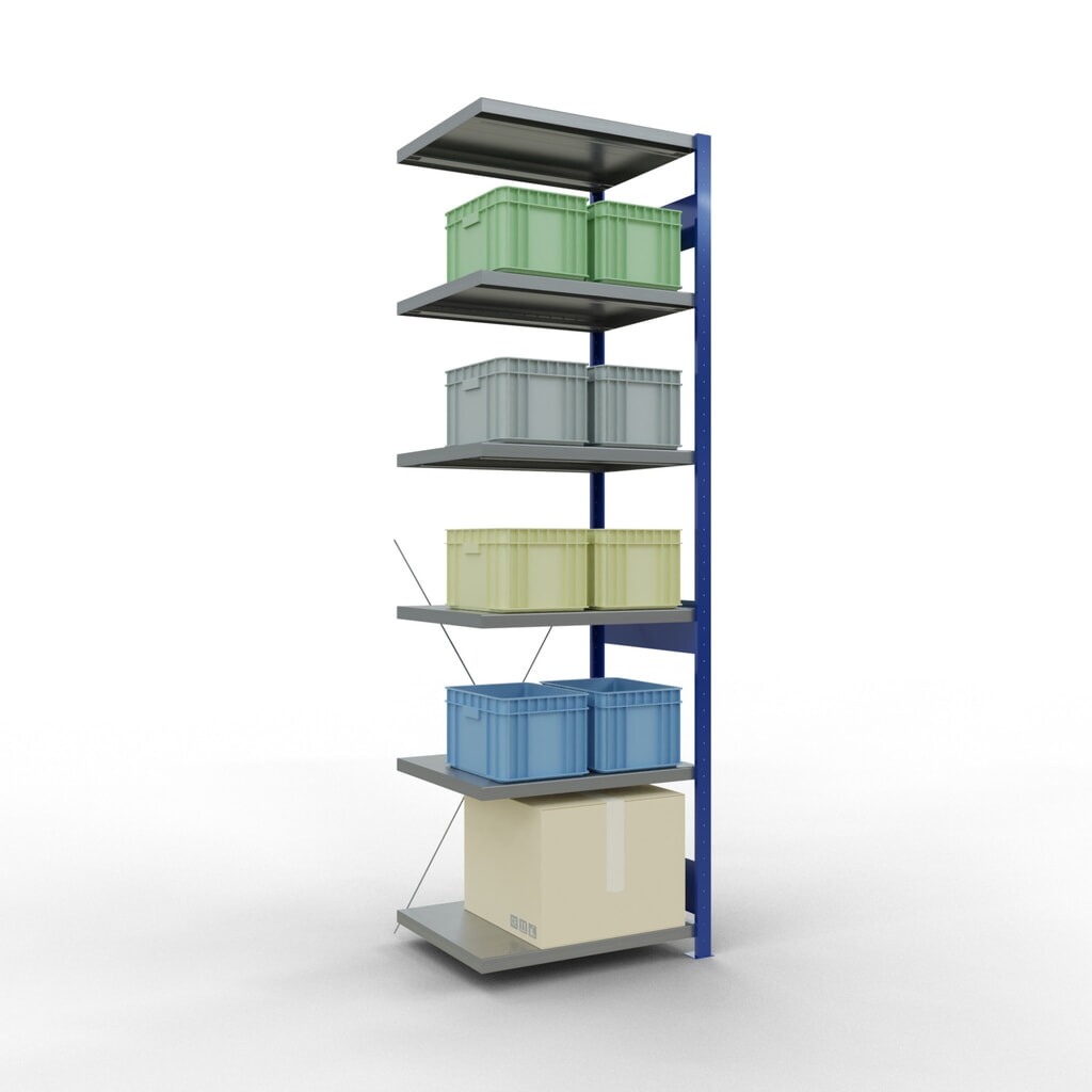 Productafbeelding nr. 3: Legbordrek SCHULTE, AV, gentiaanblauw/verzinkt, VL 250 kg, hxbxd 2.500 x 750 x 600 mm