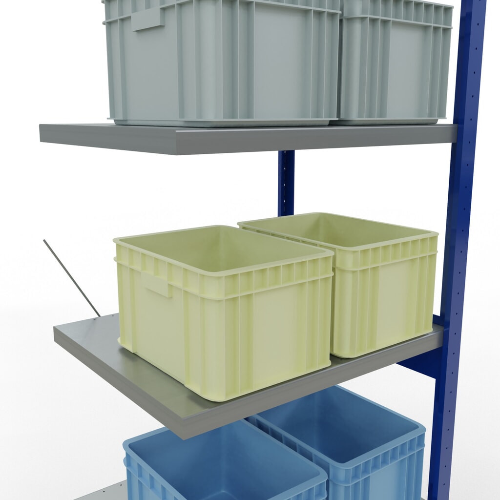 Productafbeelding nr. 4: Legbordrek SCHULTE, AV, gentiaanblauw/verzinkt, VL 250 kg, hxbxd 2.500 x 750 x 600 mm