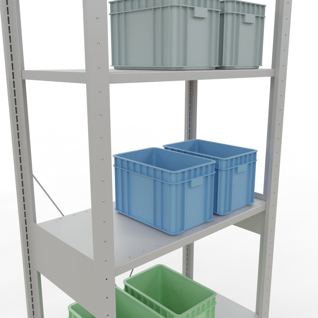 Productafbeelding nr. 4: Legbordrek SCHULTE, lichtgrijs, vaklast 150 kg, hxbxd 2.500 x 810 x 436 mm