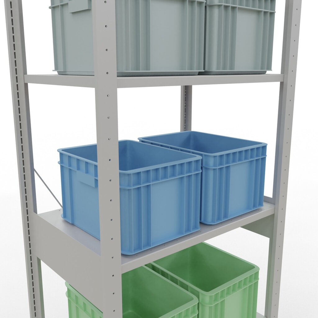 Productafbeelding nr. 4: Legbordrek SCHULTE, lichtgrijs, vaklast 150 kg, hxbxd 2.500 x 810 x 536 mm