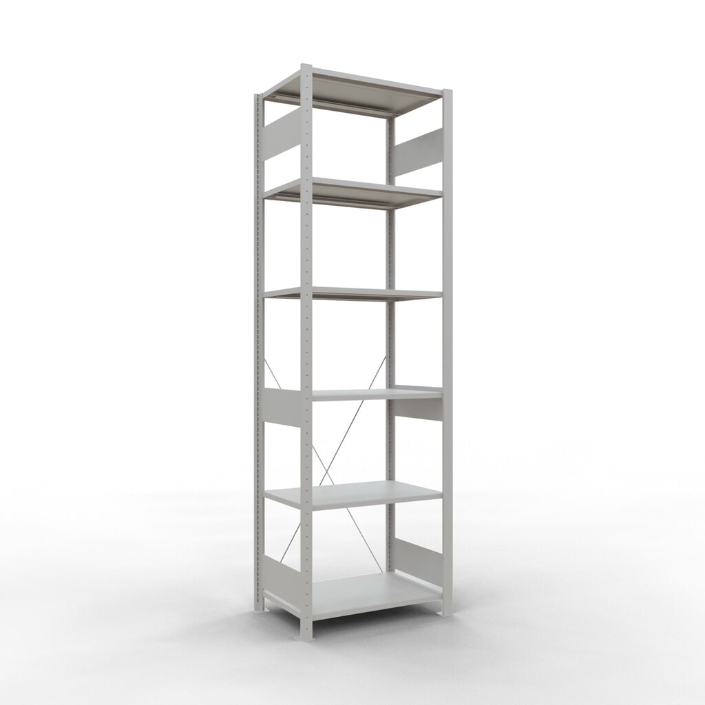 Product afbeelding: Legbordrek SCHULTE, lichtgrijs, vaklast 150 kg, hxbxd 2.500 x 810 x 536 mm