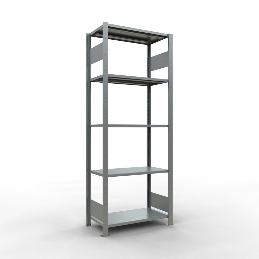 Product afbeelding: Legbordrek SCHULTE, verzinkt, met 5 legborden van plaatstaal, vaklast 150 kg, hxbxd 2.000 x 810 x 436 mm