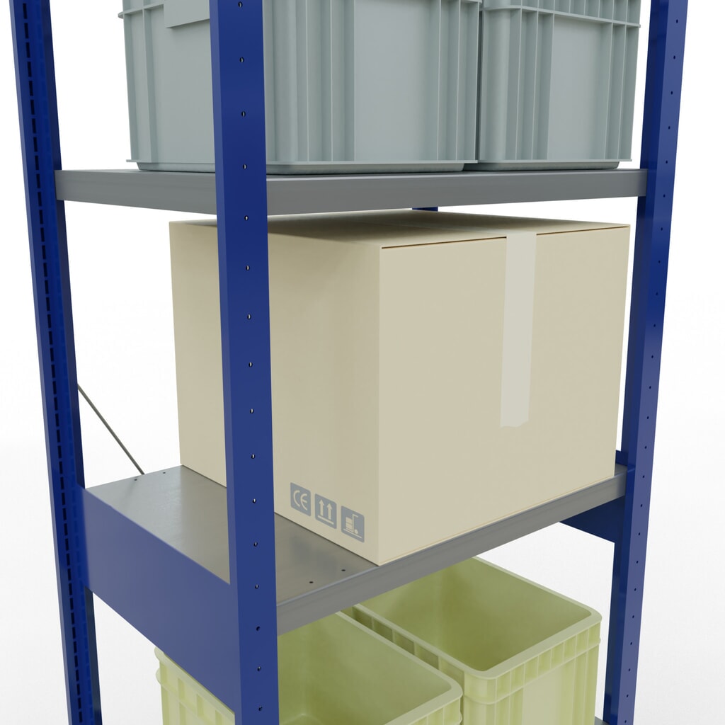 Productafbeelding nr. 4: Legbordrek SCHULTE, gentiaanblauw / verzinkt, vaklast 250 kg, hxbxd 2.500 x 810 x 536 mm