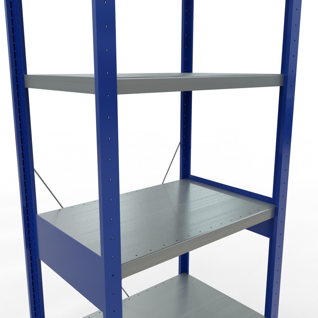 Legbordrek SCHULTE, gentiaanblauw / verzinkt, vaklast 250 kg, hxbxd 2.500 x 810 x 536 mm Productafbeelding nr. 5: Legbordrek SCHULTE, gentiaanblauw / verzinkt, vaklast 250 kg, hxbxd 2.500 x 810 x 536 mm