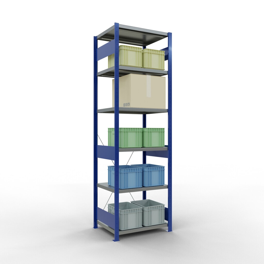 Legbordrek SCHULTE, gentiaanblauw / verzinkt, vaklast 250 kg, hxbxd 2.500 x 810 x 636 mm Productafbeelding nr. 3: Legbordrek SCHULTE, gentiaanblauw / verzinkt, vaklast 250 kg, hxbxd 2.500 x 810 x 636 mm