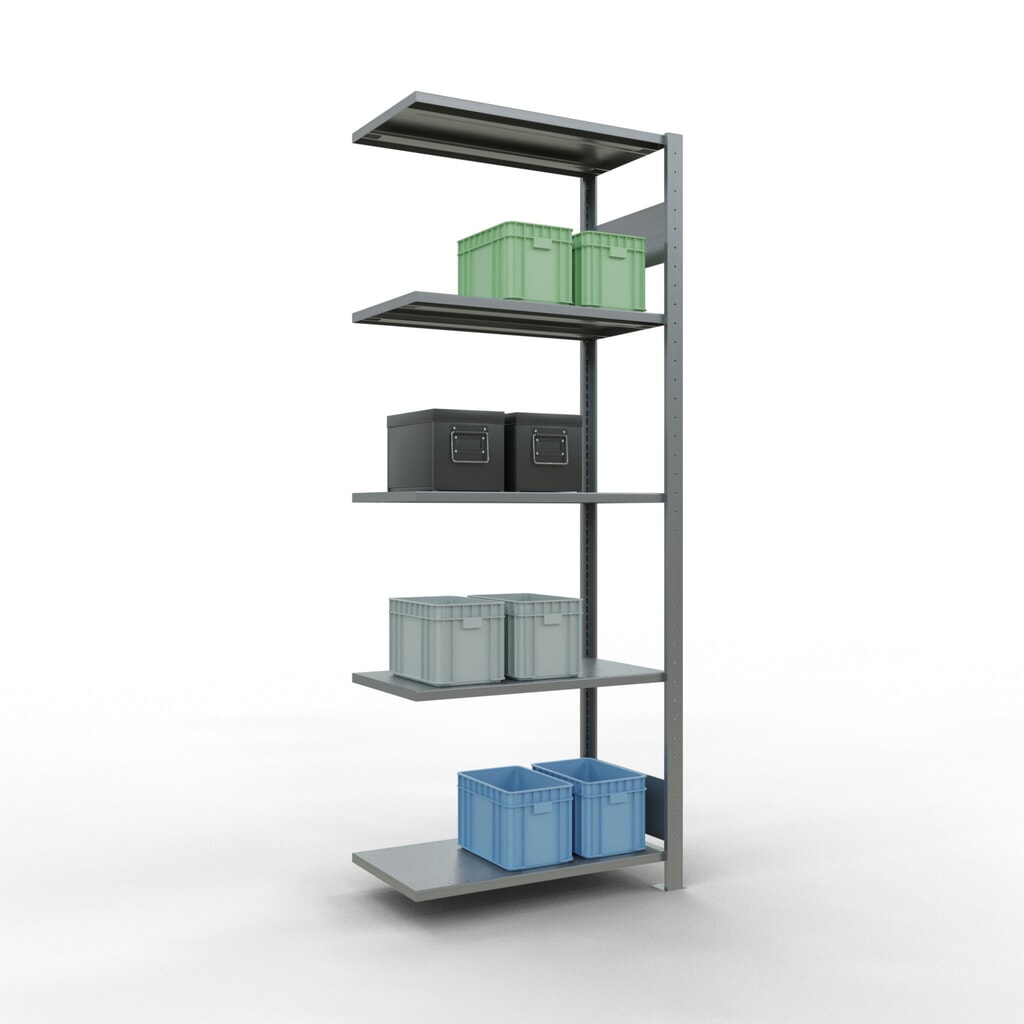 Legbordrek SCHULTE met inhaaksysteem, AV, VL 150 kg, verzinkt, hxbxd 2.000 x 750 x 400 mm Productafbeelding nr. 2: Legbordrek SCHULTE met inhaaksysteem, AV, VL 150 kg, verzinkt, hxbxd 2.000 x 750 x 400 mm
