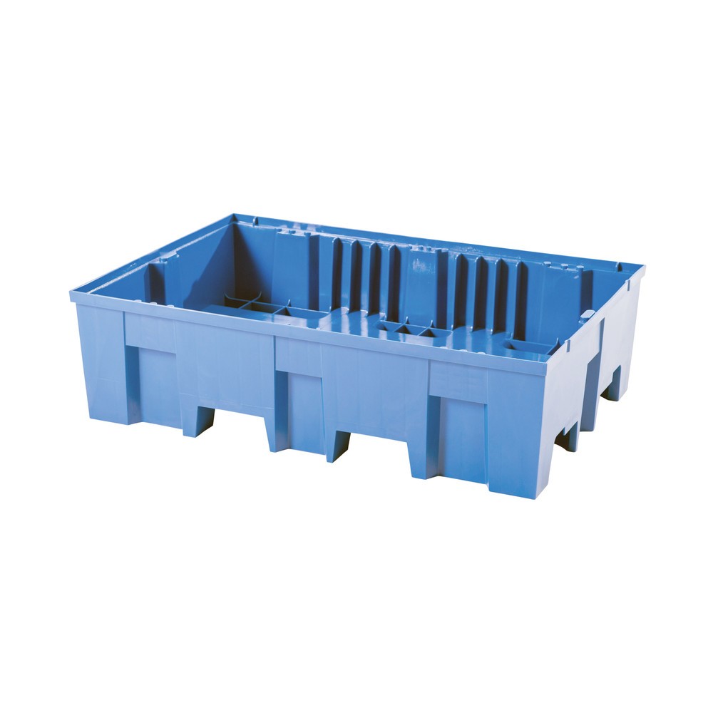 Productafbeelding nr. 1: asecos® lekbak van PE met vorkkokers, 1x 200 l, hxbxd 350 x 865 x 1.245 mm, zonder rooster