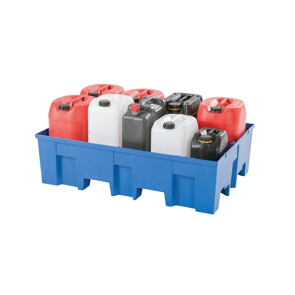 Productafbeelding nr. 2: asecos® lekbak van PE met vorkkokers, 1x 200 l, hxbxd 350 x 865 x 1.245 mm, zonder rooster