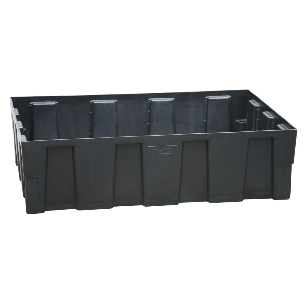 Lekbak CEMO Euro-PE 250/2, inhoud 250 liter, zonder rooster Product afbeelding: Lekbak CEMO Euro-PE 250/2, inhoud 250 liter, zonder rooster
