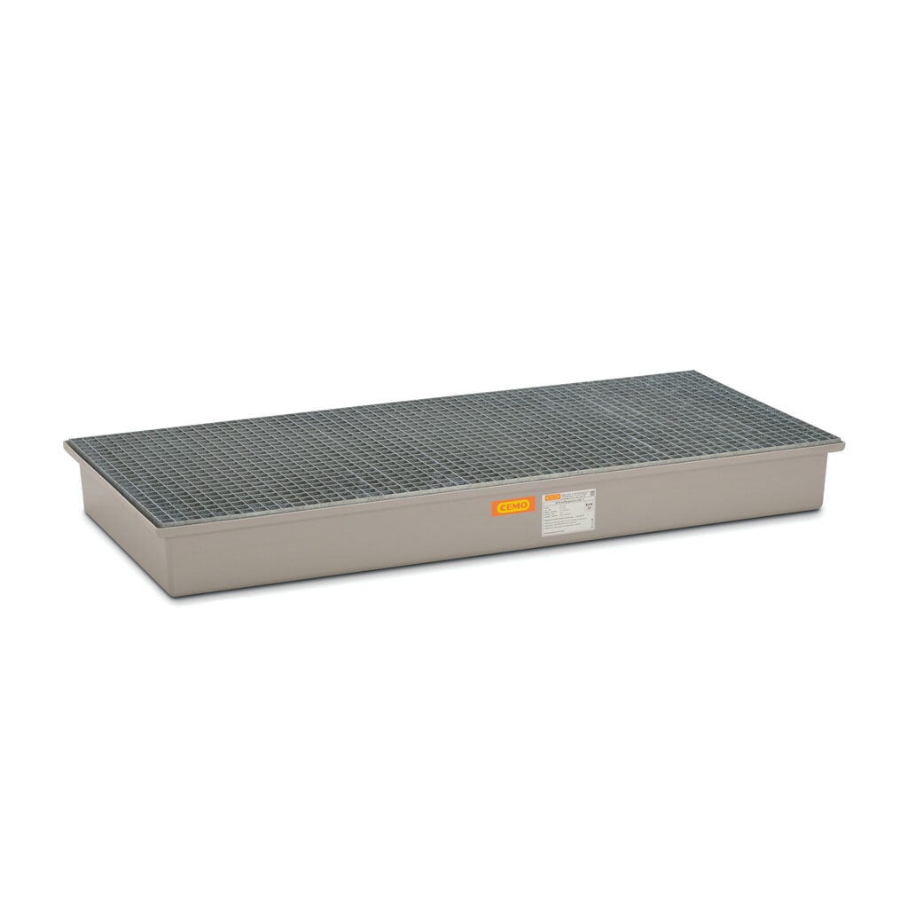 Product afbeelding: Lekbak CEMO van GVK, hxbxd 200 x 850 x 1.880 mm, stalen rooster