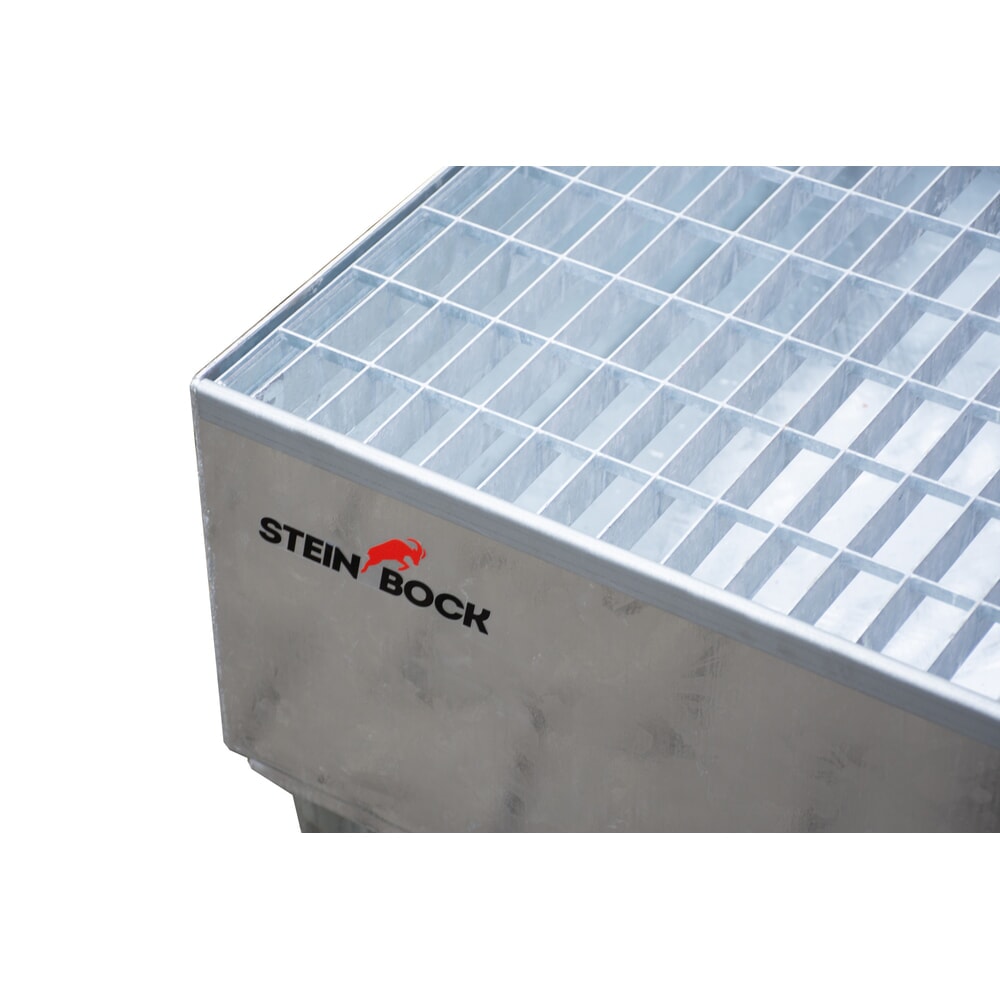 Productafbeelding nr. 2: Steinbock® lekbak van staal voor 200-liter-vaten, verrijdbaar, thermisch verzinkt