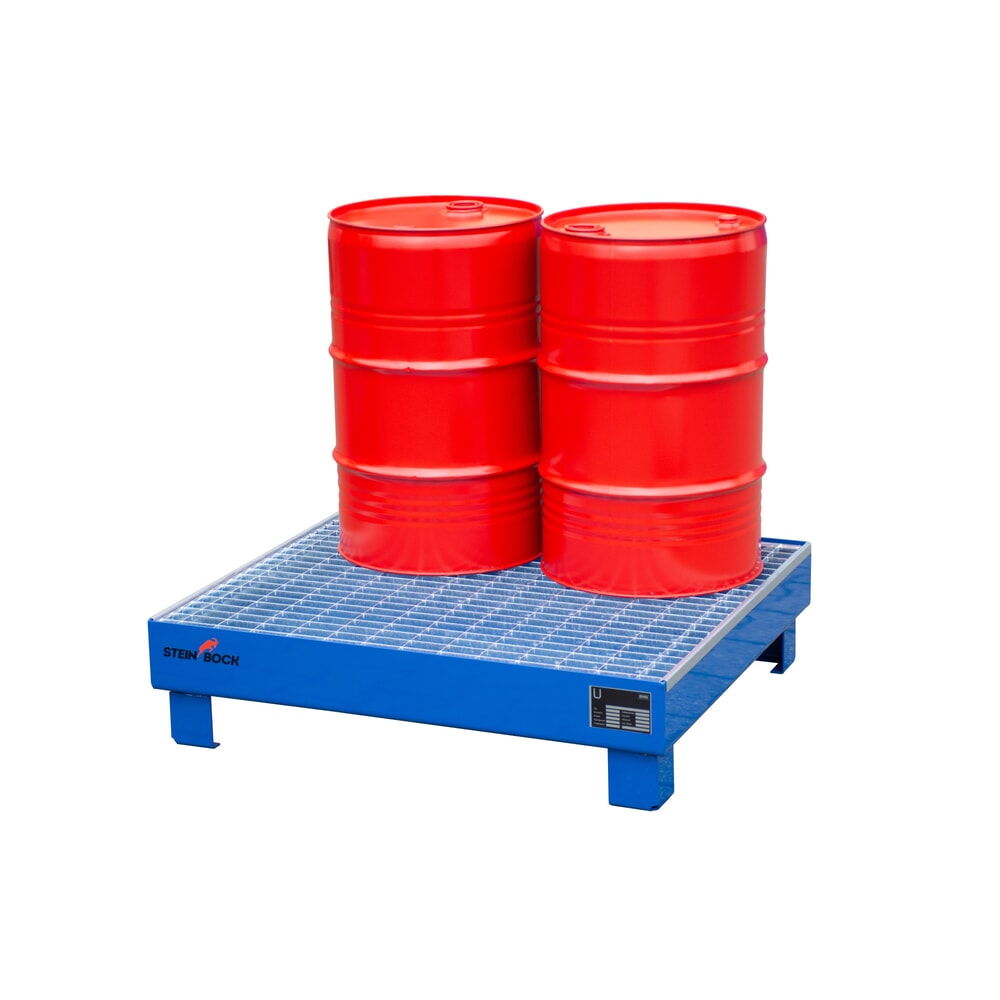 Productafbeelding nr. 5: Steinbock® lekbak voor 4 vaten van 60 liter, inclusief rooster, blauw