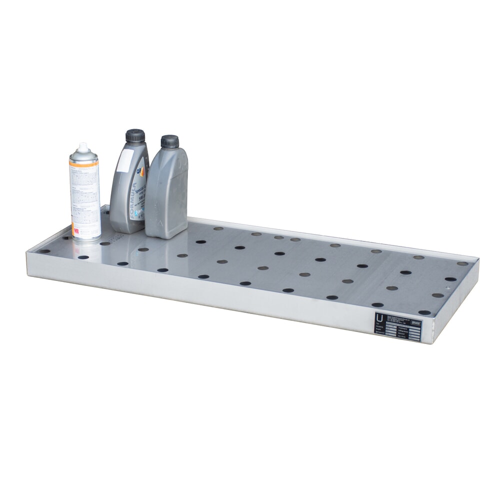 Productafbeelding nr. 2: Bauer® lekbak van roestvrij staal voor verpakkingen KGW/M, met geperforeerde plaat 1 V4A, opvangvolume 11 l