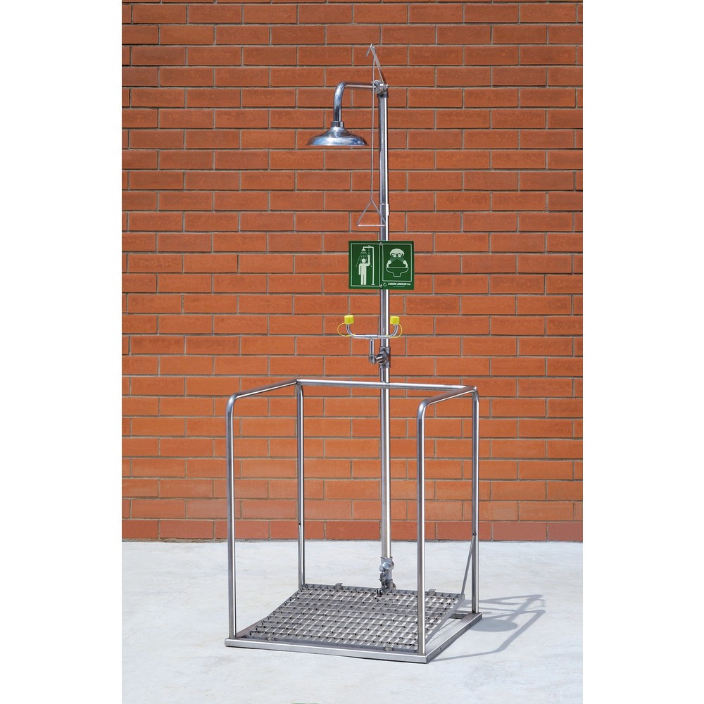 Product afbeelding: Lichaams- en oogdouchestation Erbstößer®, DIN EN 15154-5, volledig van roestvrij staal