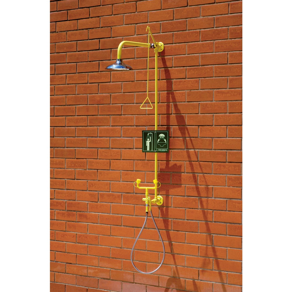 Product afbeelding: Lichaamsdouche en mobiele slangdouche Erbstößer®, DIN EN 15154-1/-2/-5, wandmontage, roestvrijstalen douchekop, 2 straalregelaars