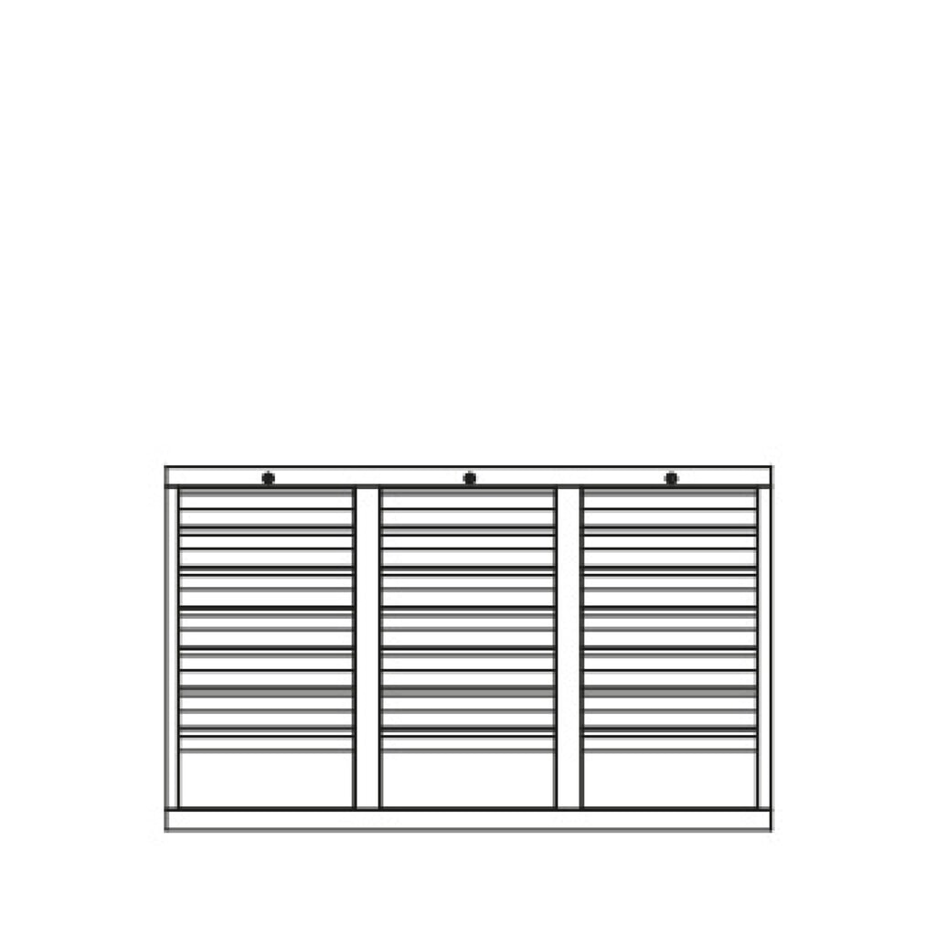 Productafbeelding nr. 6: Lichte ladekast PAVOY, glijgeleiding, laden 18x100 + 3x200 mm, breedte 1.500 mm, gentiaanblauw, lichtgrijs