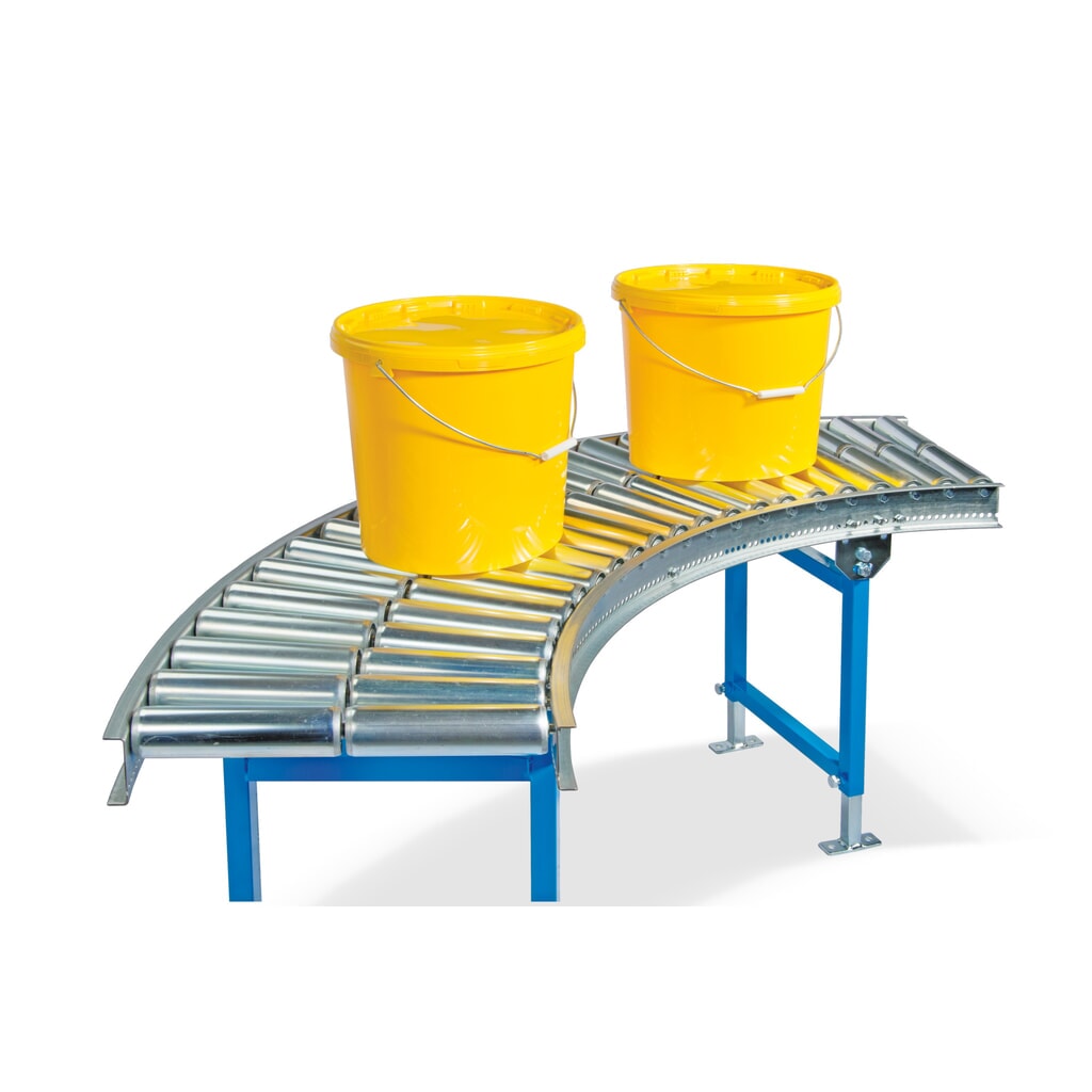 Productafbeelding nr. 2: BLUME lichte rollenbaan, 90˚ bocht, stalen rollen, Ø 50 mm, Baanbreedte 800 mm, Asafstand 100 mm