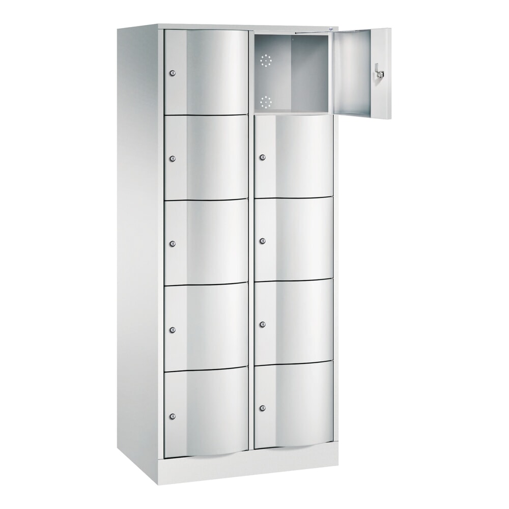 Productafbeelding nr. 2: Locker C+P met vandalismebestendige deuren, 2 x 5 vakken, hxbxd 1.950 x 770 x 540 mm, lichtgrijs, lichtgrijs