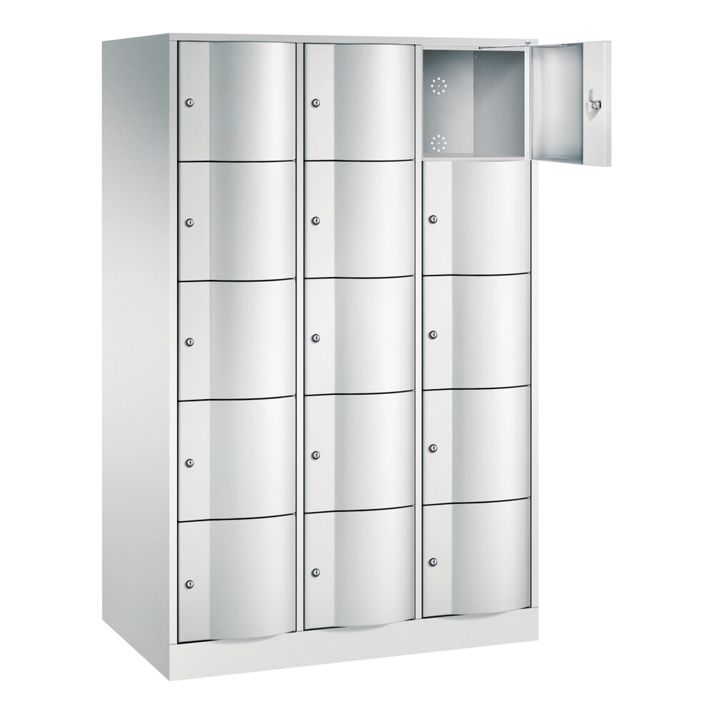 Productafbeelding nr. 2: Locker C+P met vandalismebestendige deuren, 3 x 5 vakken, hxbxd 1.950 x 1.150 x 640 mm, lichtgrijs, lichtgrijs