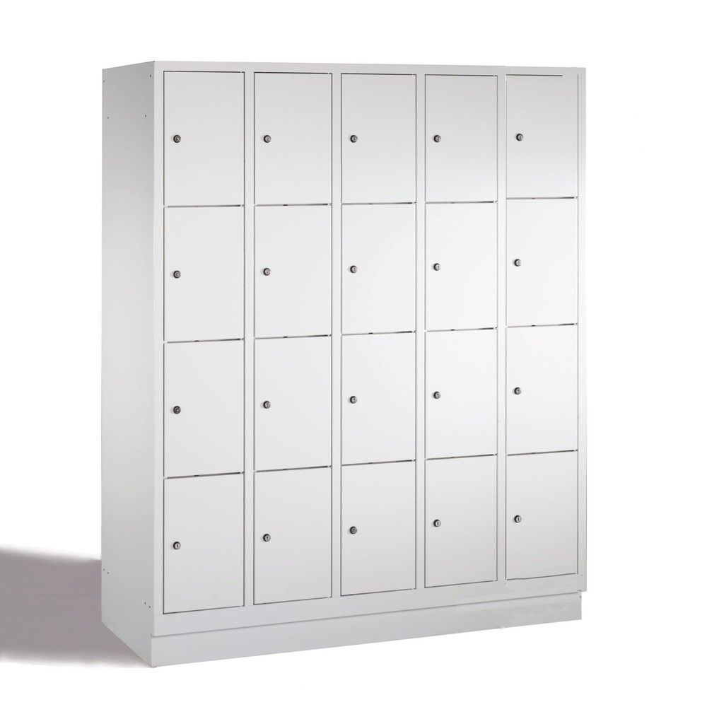 Productafbeelding nr. 1: Locker PAVOY met cilinderslot, 5 x 4 vakken, hxbxd 1.518 x 1.530 x 500 mm, gentiaanblauw, lichtgrijs