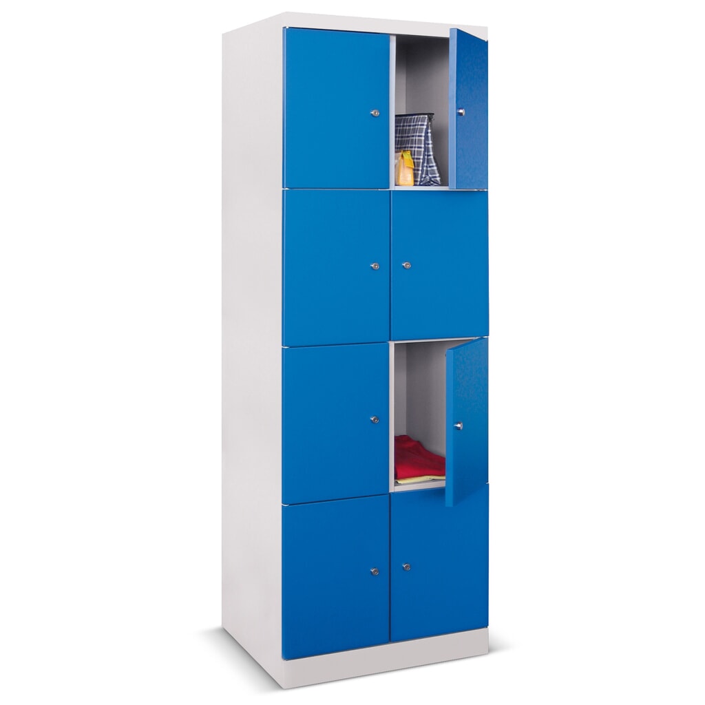 Productafbeelding nr. 3: Locker PAVOY met openslaande deuren, 2 x 2 vakken, hxbxd 1.800 x 600 x 500 mm, lichtgrijs, lichtgrijs