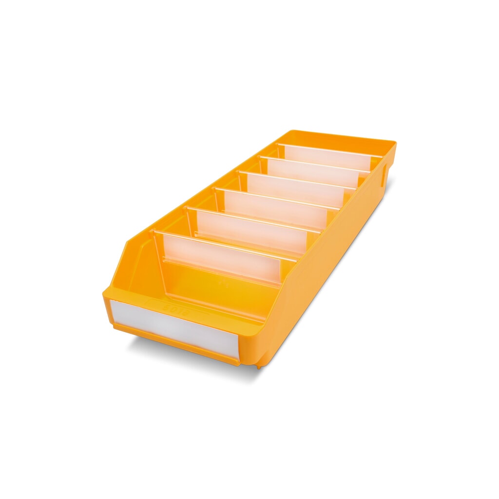 Product afbeelding: Magazijnbakken met inkijkopening, bxd 180 x 500 mm, geel