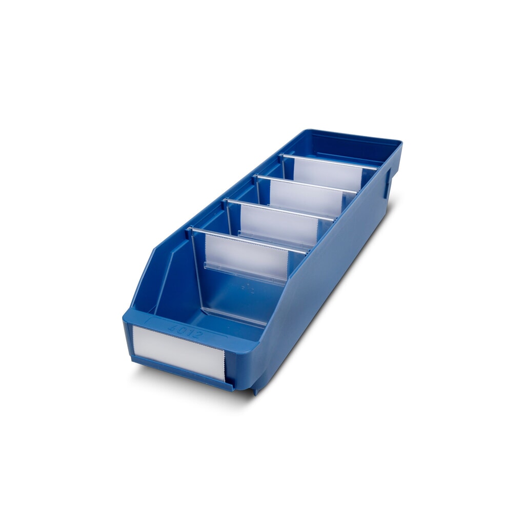 Product afbeelding: Magazijnbakken met inkijkopening, bxd 120 x 400 mm, blauw