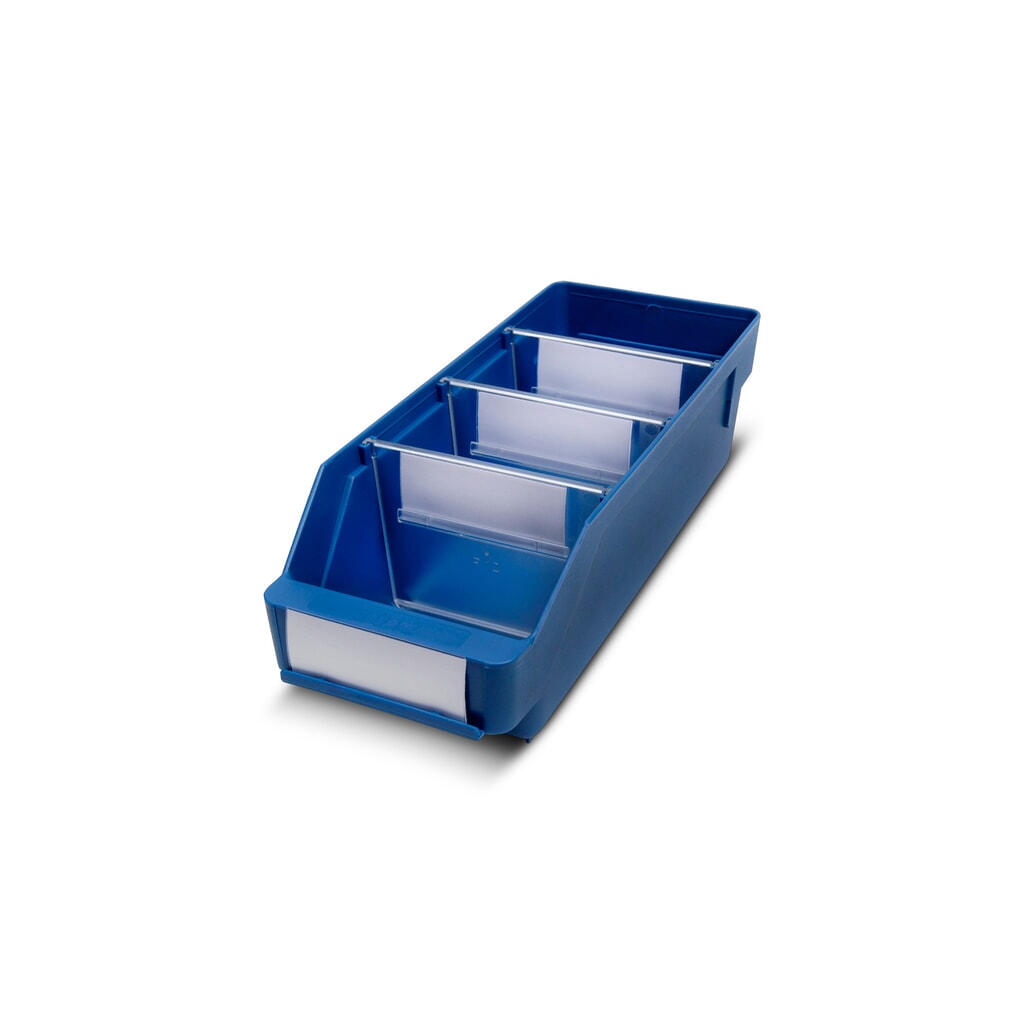 Product afbeelding: Magazijnbakken met inkijkopening, bxd 120 x 300 mm, blauw