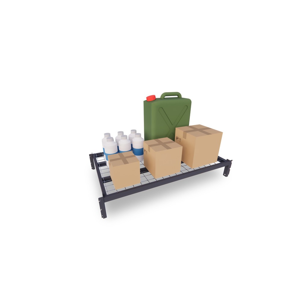 Productafbeelding nr. 2: ManOrga Legbord voor legbordrek, met roosterlegborden, vaklast 500 kg, B x D 1.010 x 500 mm
