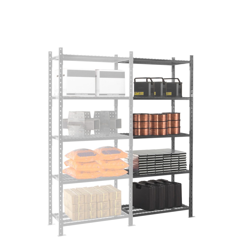 Productafbeelding nr. 9: ManOrga Legbordrek, AF, met roosterlegborden, vaklast 500 kg, H x B x D 2.000 x 1.010 x 500 mm