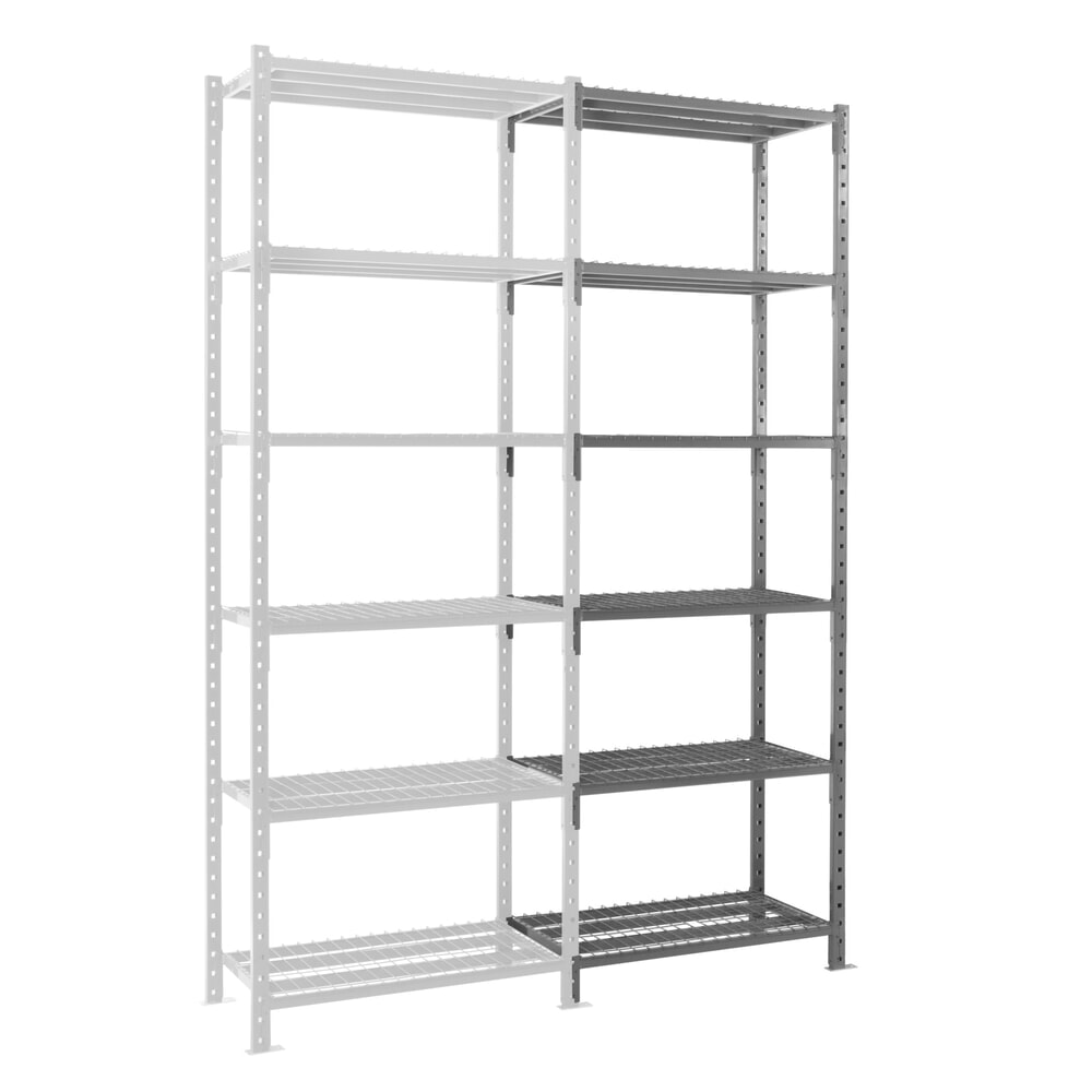Product afbeelding: ManOrga Legbordrek, AF, met roosterlegborden, vaklast 500 kg, H x B x D 3.000 x 1.010 x 500 mm